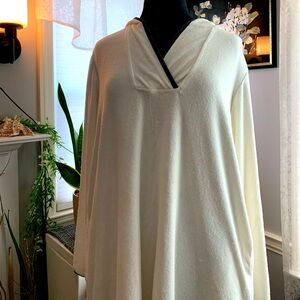 Lauren Ralph Lauren White Terry Hooded Pullover Cover Up